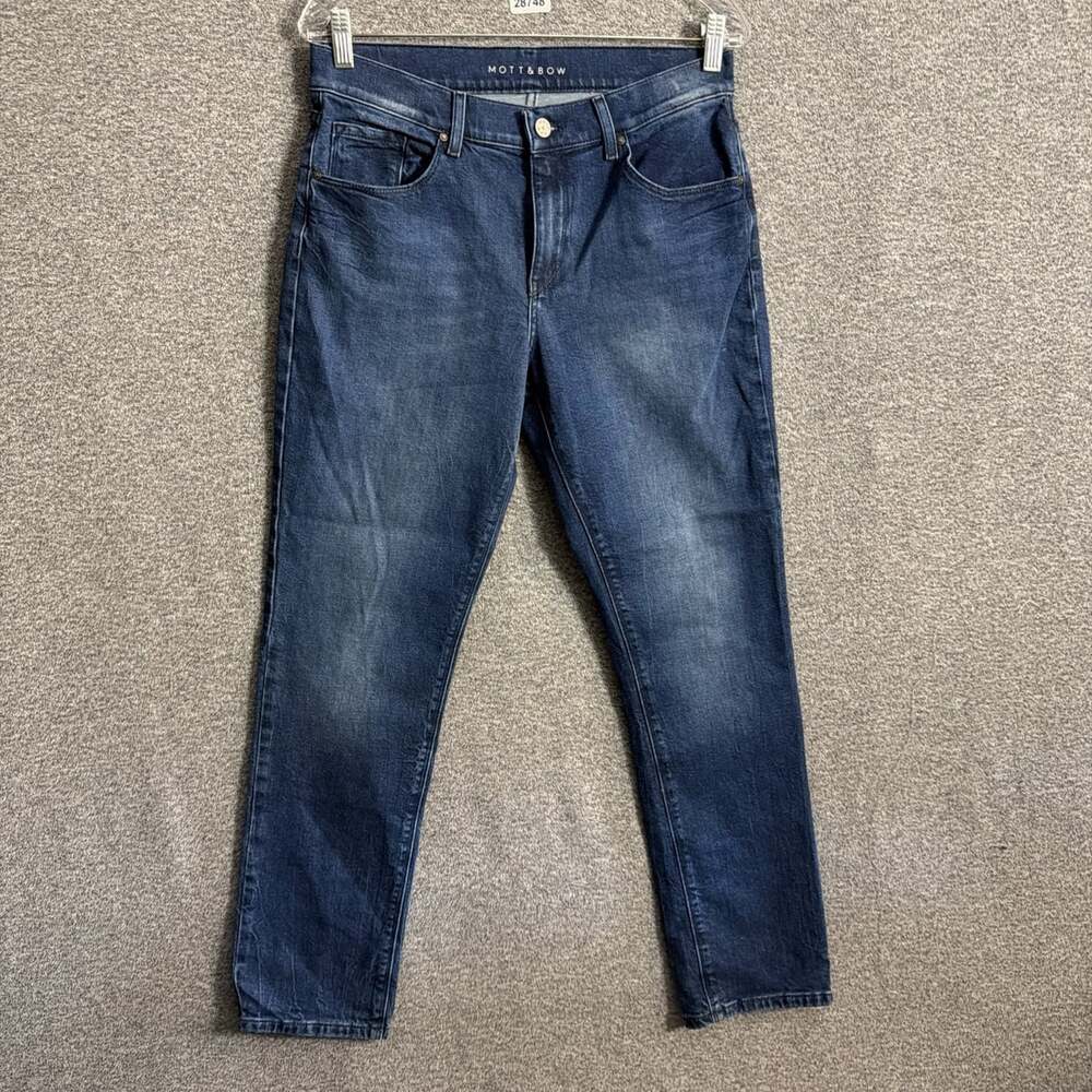 Mott & Bow Women's Size 30x30 Dark Wash Blue Stretch Denim Boyfriend Jeans
